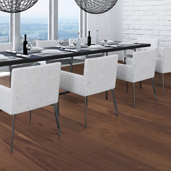 Weitzer Diele 2245 Nussbaum gedämpft  lebhaft bunt  gefast ProVital finish 76359 – Bild 2