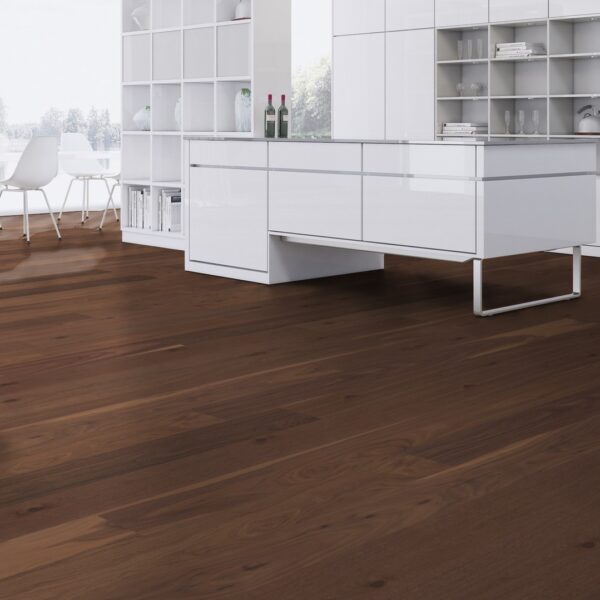 Weitzer Diele 2245 Nussbaum gedämpft  lebhaft bunt  gefast ProVital finish 76359 – Bild 3