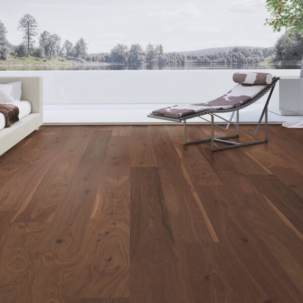 Weitzer Diele 2245 Nussbaum gedämpft  lebhaft bunt  gefast ProVital finish 76359 – Bild 4