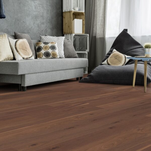 Weitzer Diele 2245 Nussbaum gedämpft  lebhaft bunt  gefast ProVital finish 76359 – Bild 6
